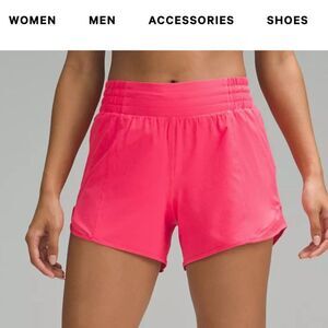 NWT Lululemon Hotty Hot High-Rise Short  4"  SIZE 6 LIPGLOSS PINK Running